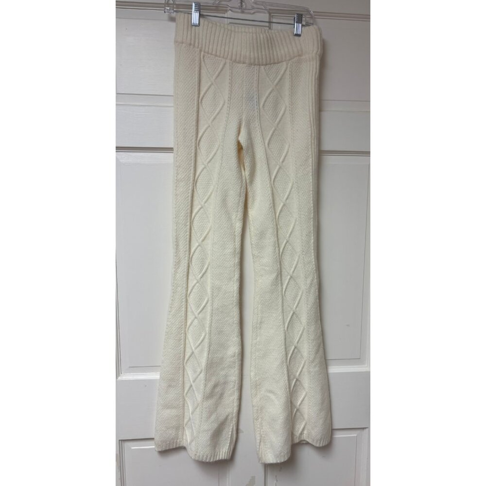 Edikted Cream Ivory Sweater Cable Pants